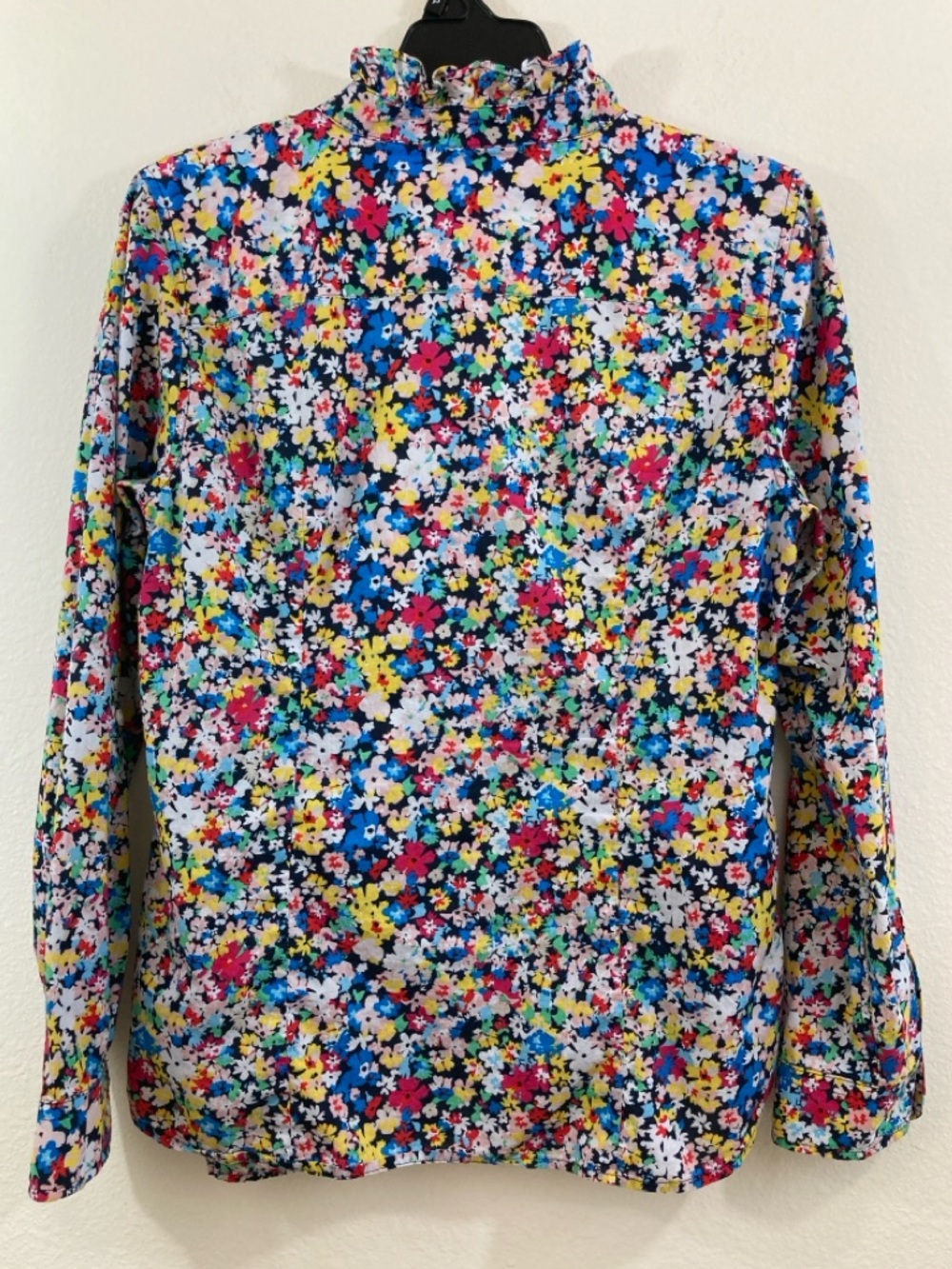 Talbots Multicolor Button-Down Floral Print Blouse with Roll-Up Sleeves Size S - Picture 9 of 11